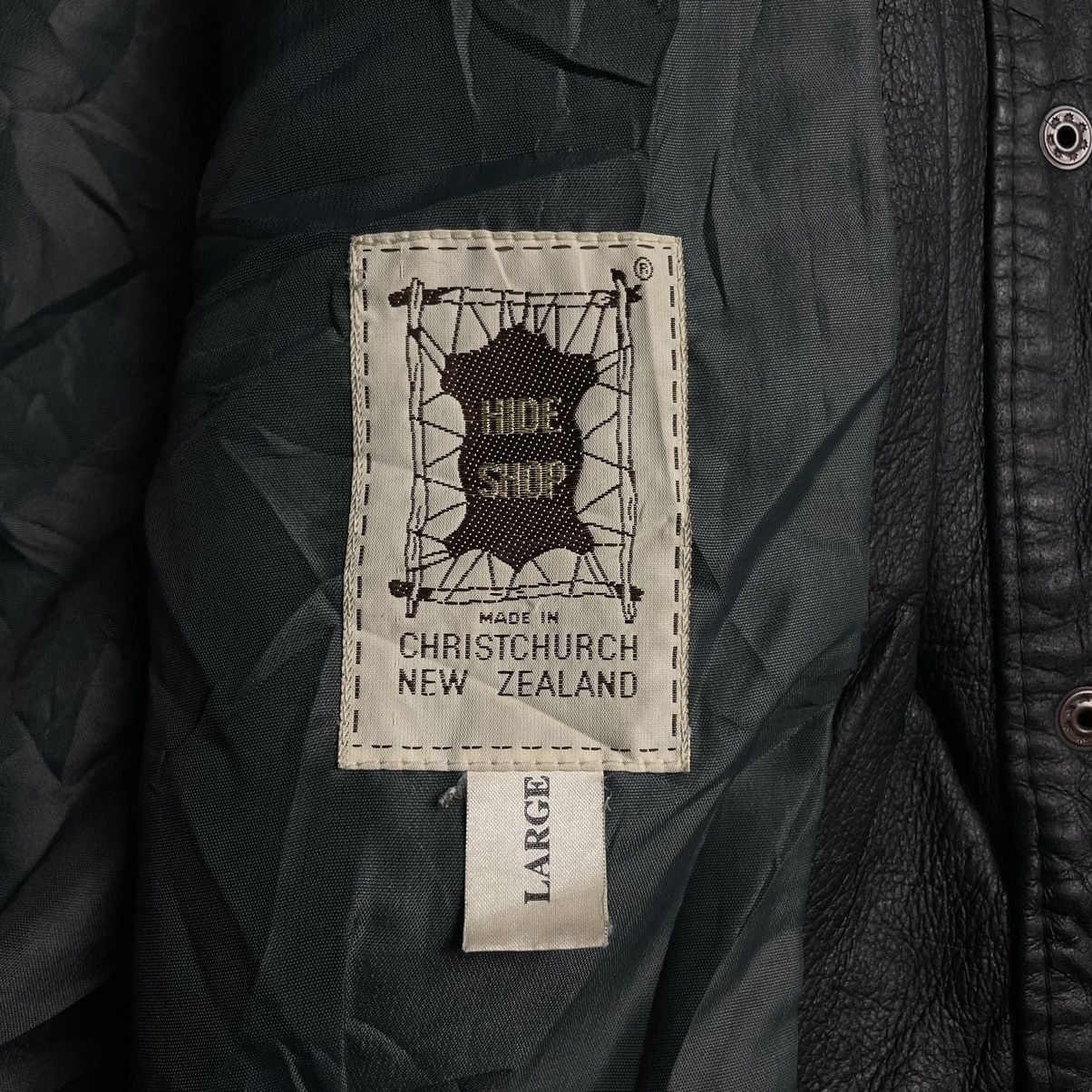 Genuine Leather VINTAGE HIDE SHOP MADE IN NEW ZEALAND LEATHER JACKET Size US L / EU 52-54 / 3 - 9 Thumbnail