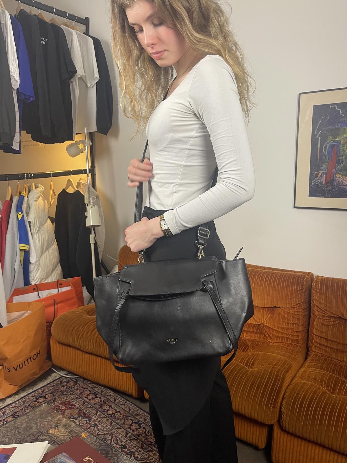 Celine Celine - Black Leather Shoulder Bag Size ONE SIZE - 2 Thumbnail
