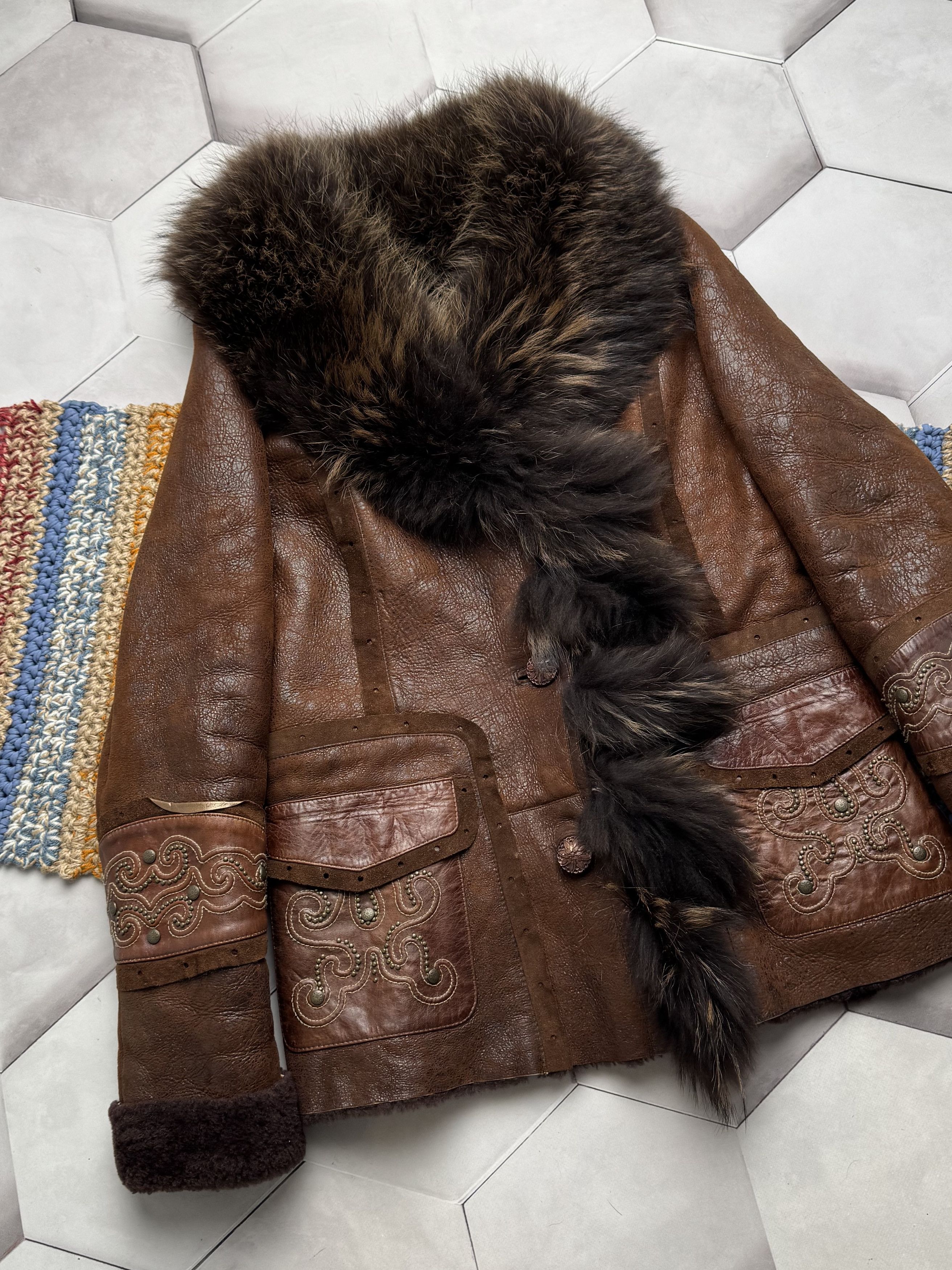 Vintage Vintage Real Sheepskin Coat With Real Fur Details(E4) Size S / US 4 / IT 40 - 2 Thumbnail