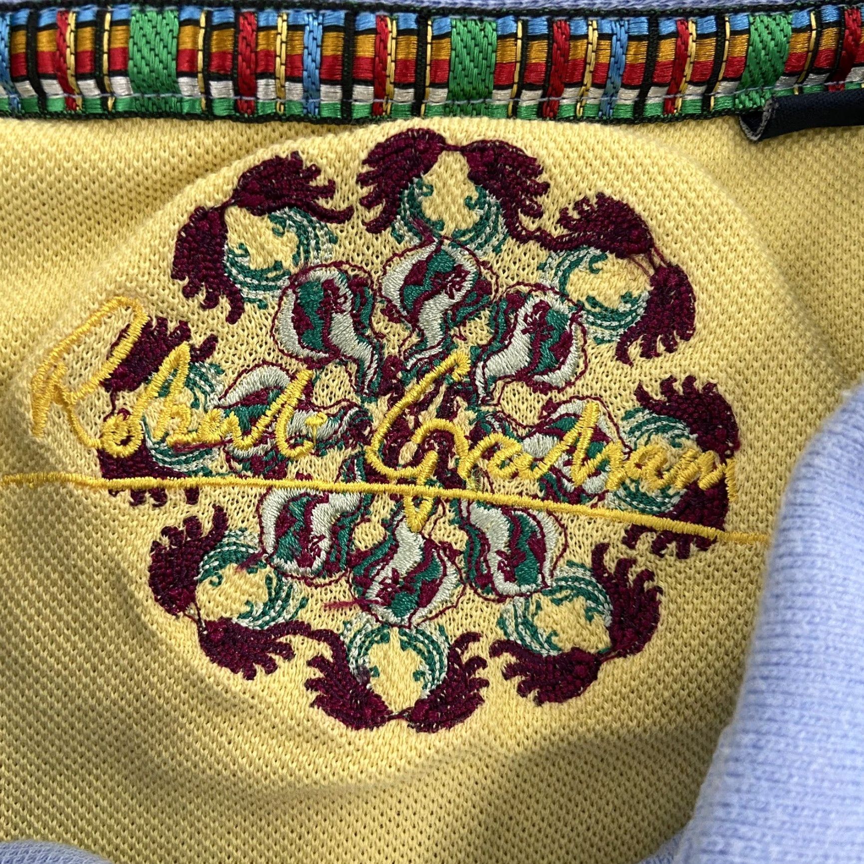 Robert Graham Robert Graham Blue Polo Shirt Adult XL Colorful Collar Pima Cotton Casual Mens Size US XL / EU 56 / 4 - 7 Thumbnail