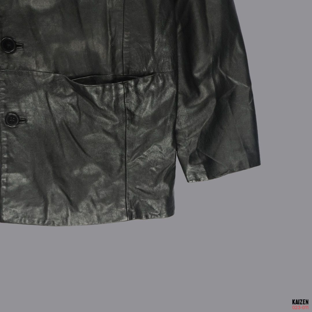 Balenciaga VINTAGE x BALENCIAGA - LEATHER JACKET ‘NICHOLAS GHESQUIRRE’ Size US XXL / EU 58 / 5 - 7 Thumbnail