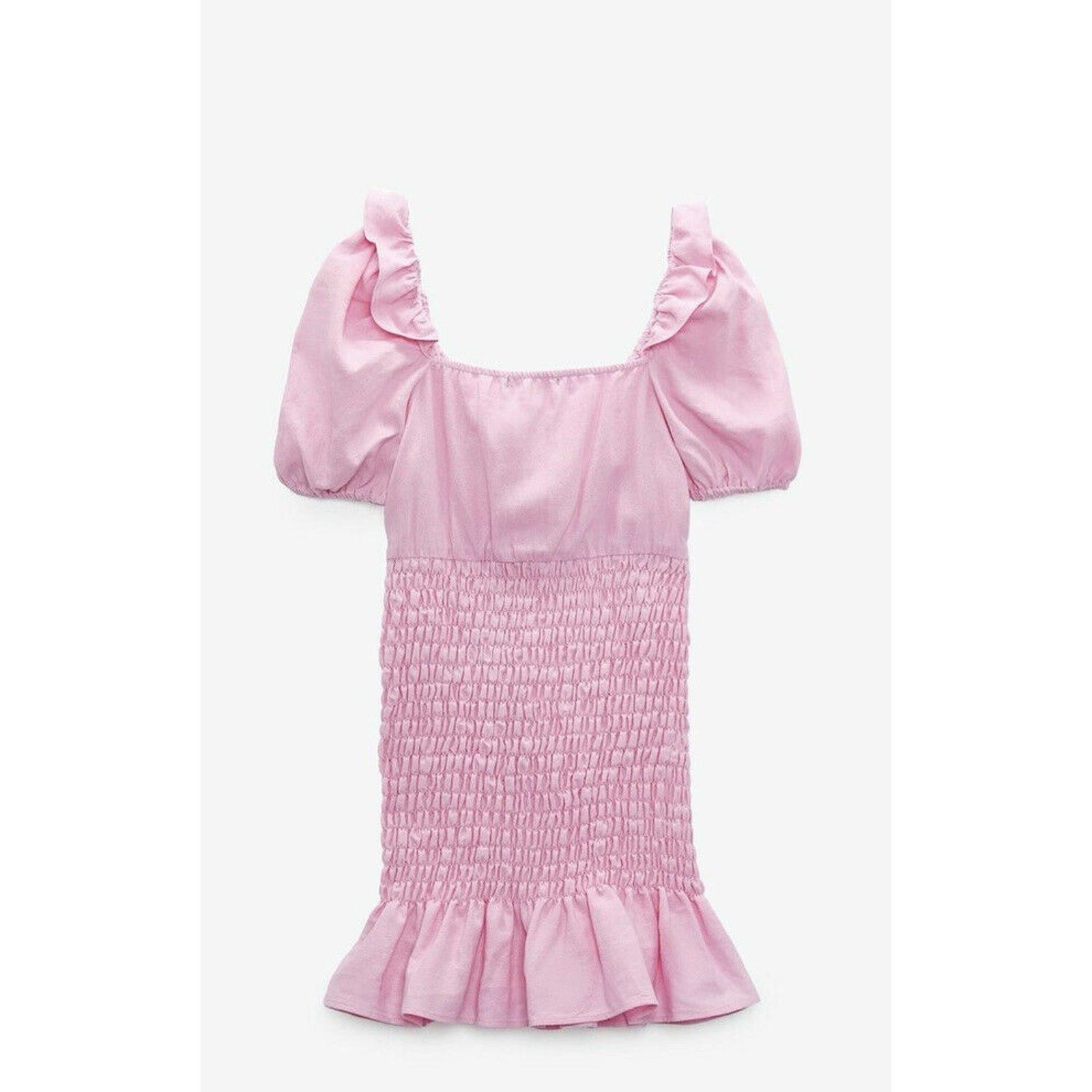 Zara ZARA Women’s Dress Size XS Pink Ruffle Puff Cute Preppy Size XS / US 0-2 / IT 36-38 - 6 Thumbnail