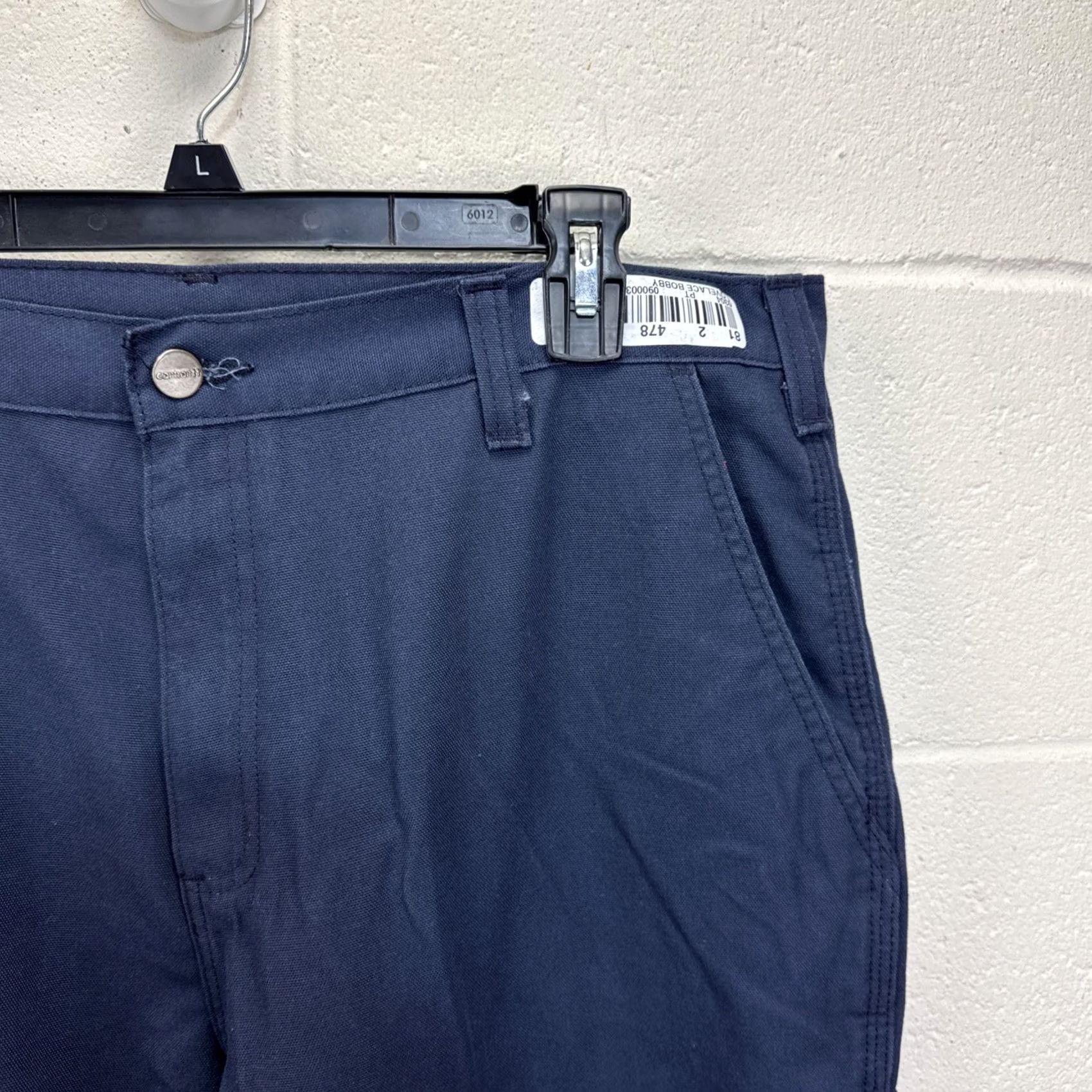 Carhartt Carhartt Canvas Utility Pants Men’s 38x28 Blue Dungaree Fit Chino 383-20 Size US 38 / EU 54 - 3 Thumbnail