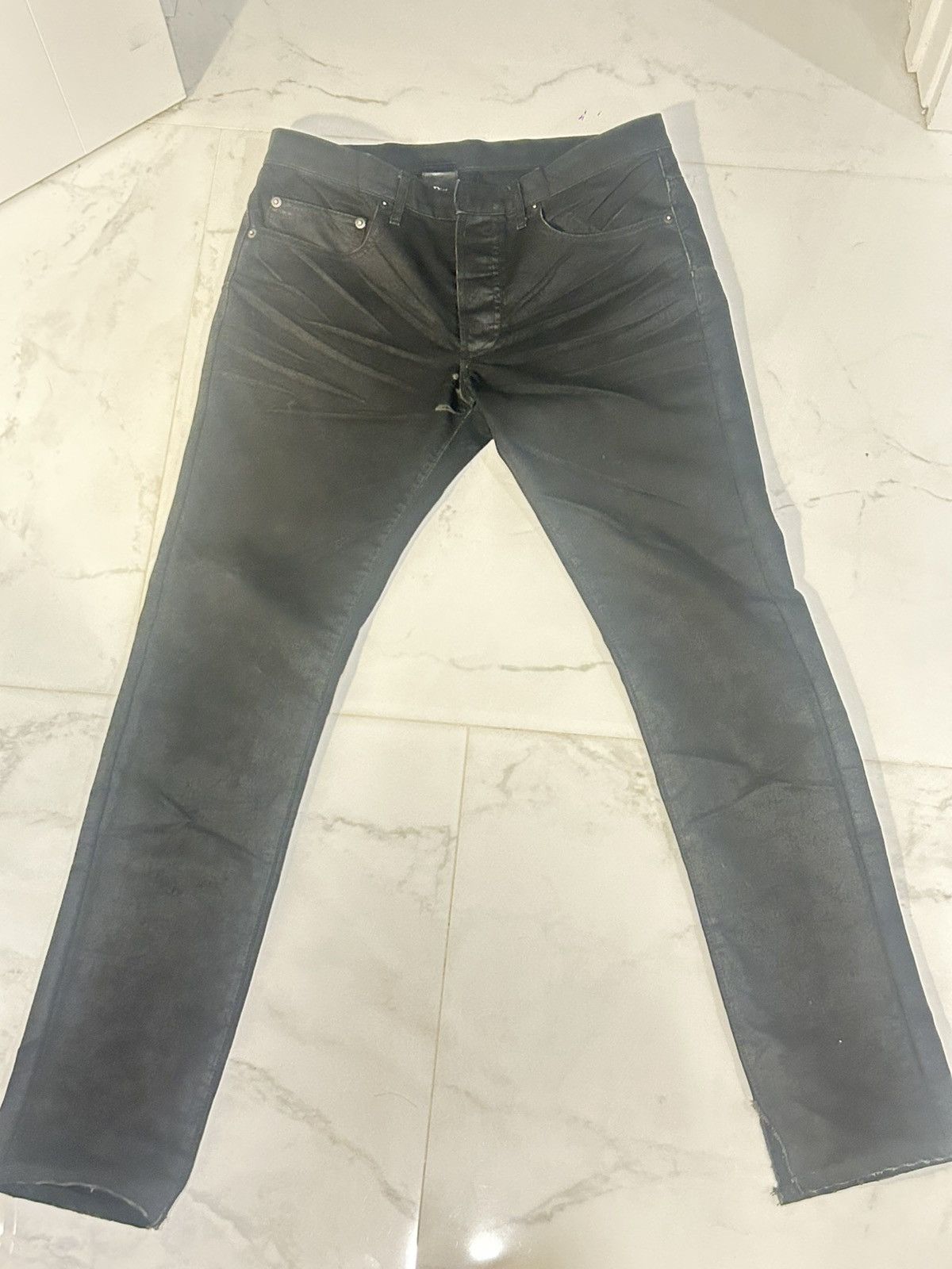 Dior Luster AW03 Waxed canvas Black Denim