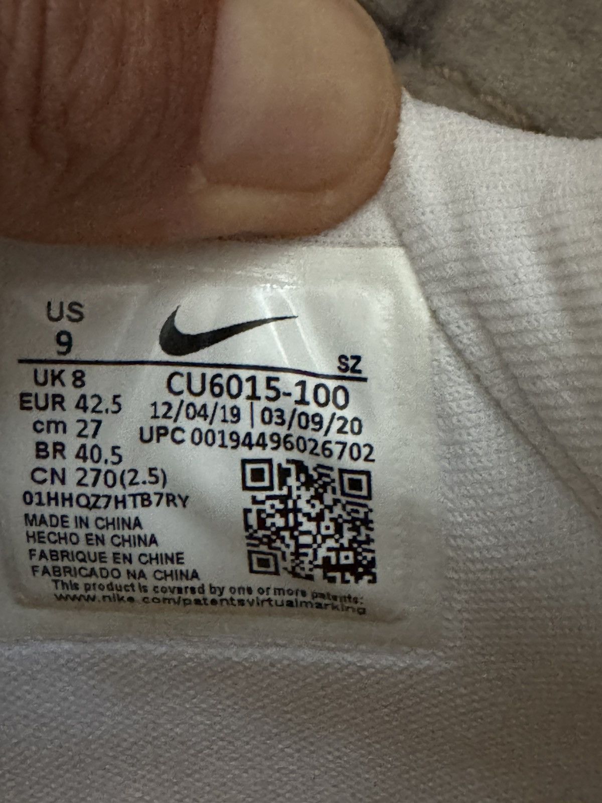 Off-White NIKE X OFF-WHITE DUNK UNC sz US9 UK8 only tried on see phot Size US 9 / EU 42 - 14 Thumbnail