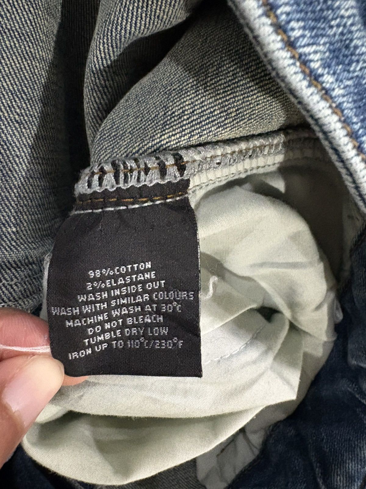 HMDD HAPPY MEMORIES DON'T DIE HMDD 'BLUE' BAGGY JEANS Size US 36 / EU 52 - 5 Thumbnail