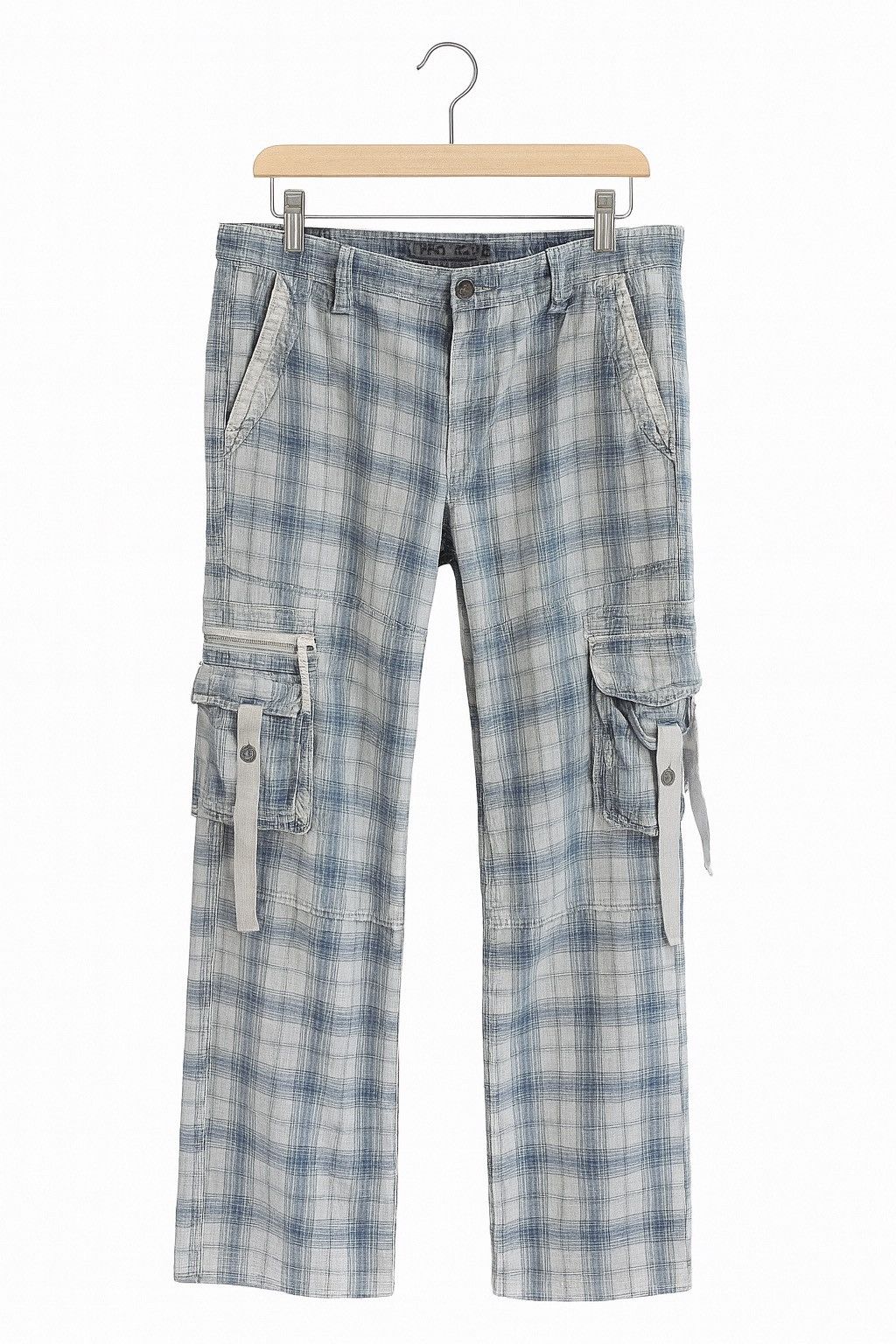 Japanese Brand Vintage Y2K Just Design Plaid Multi-Pocket Utility Style” Size US 36 / EU 52 - 1 Thumbnail