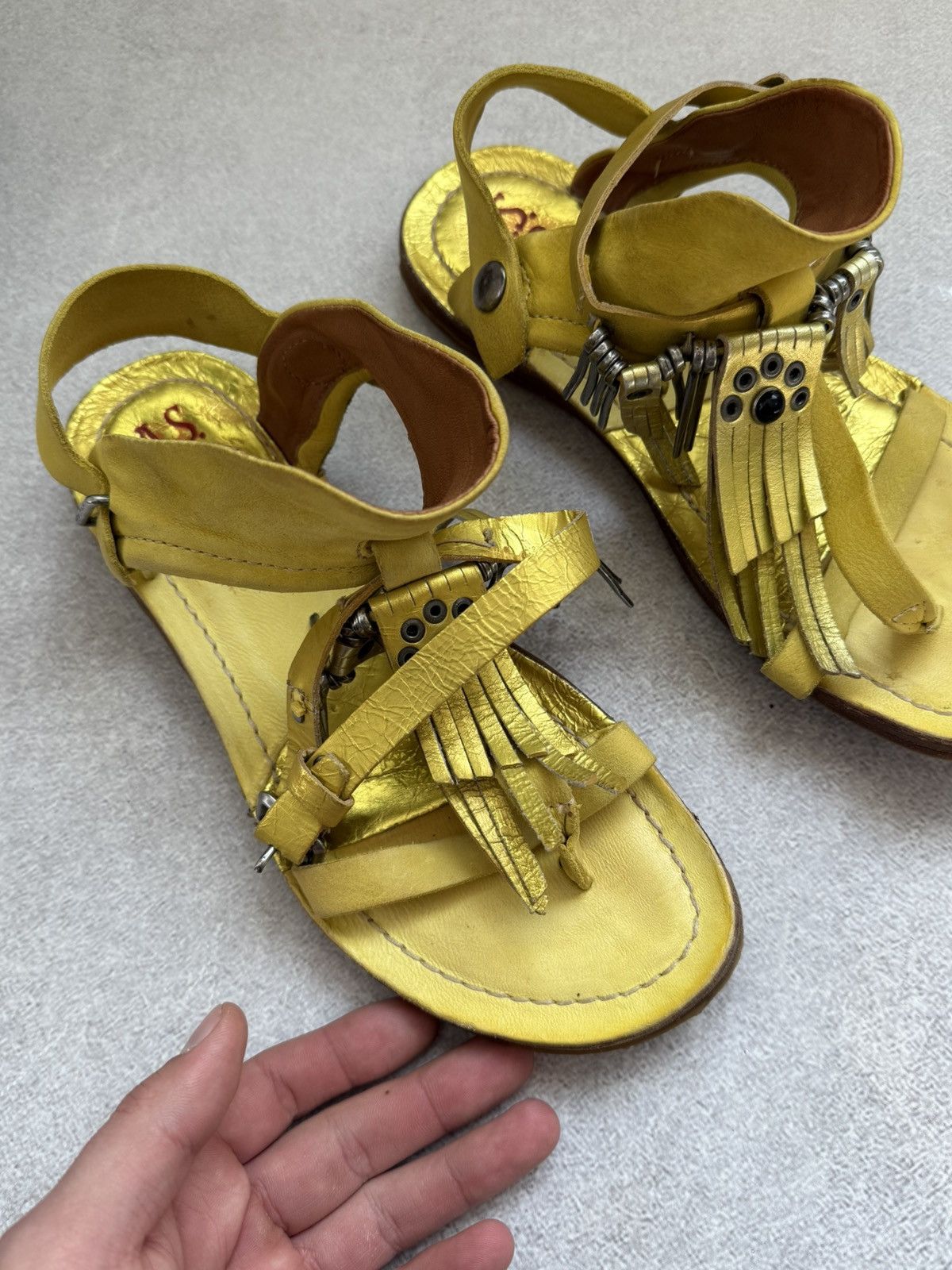 A.S.98 A.S.98 Airstep Leather Gladiator Sandals Women’s Studded Size US 7.5 / IT 37.5 - 7 Thumbnail