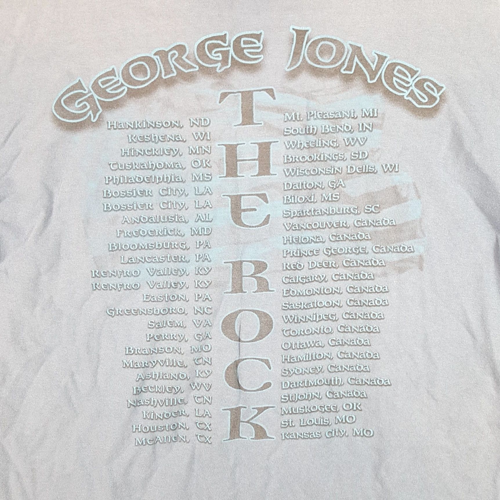 Gildan VINTAGE George Jones Honky-Tonk Country T-Shirt Men's Size L Blue 90s Music Tour Western Size US L / EU 52-54 / 3 - 7 Thumbnail