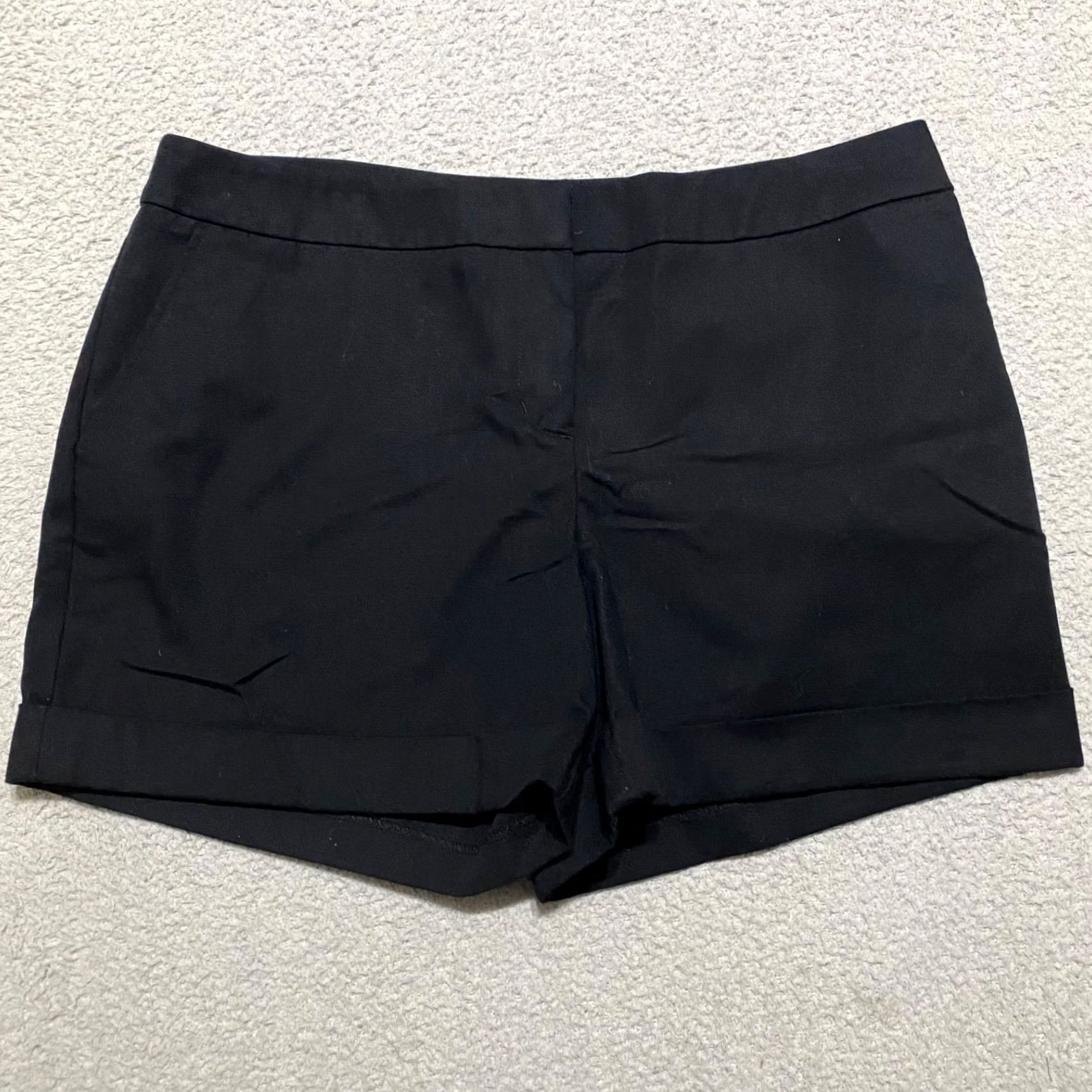 Apt. 9 Apt. 9 Womens Shorts Black Chino Pockets Inseam 4" Torie Mid Rise Regular Size 12 Size 34" / US 12 / IT 48 - 2 Thumbnail