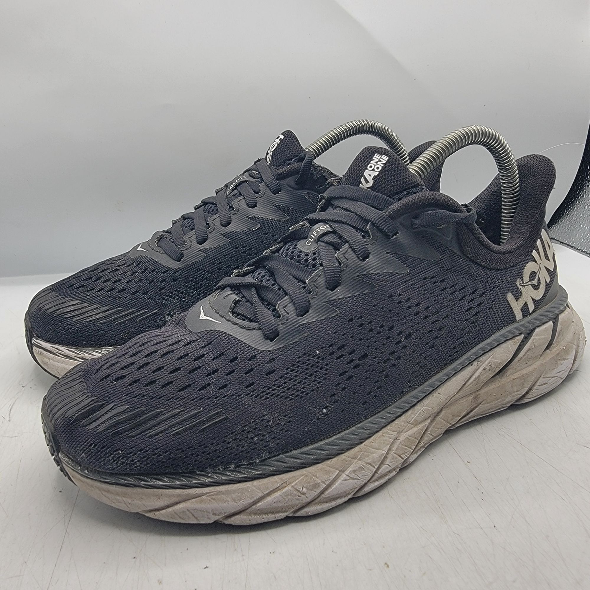 Hoka Hoka One One Clifton 7 Womens 7.5 D Wide Black Athletic Shoe Size US 7.5 / IT 37.5 - 4 Thumbnail