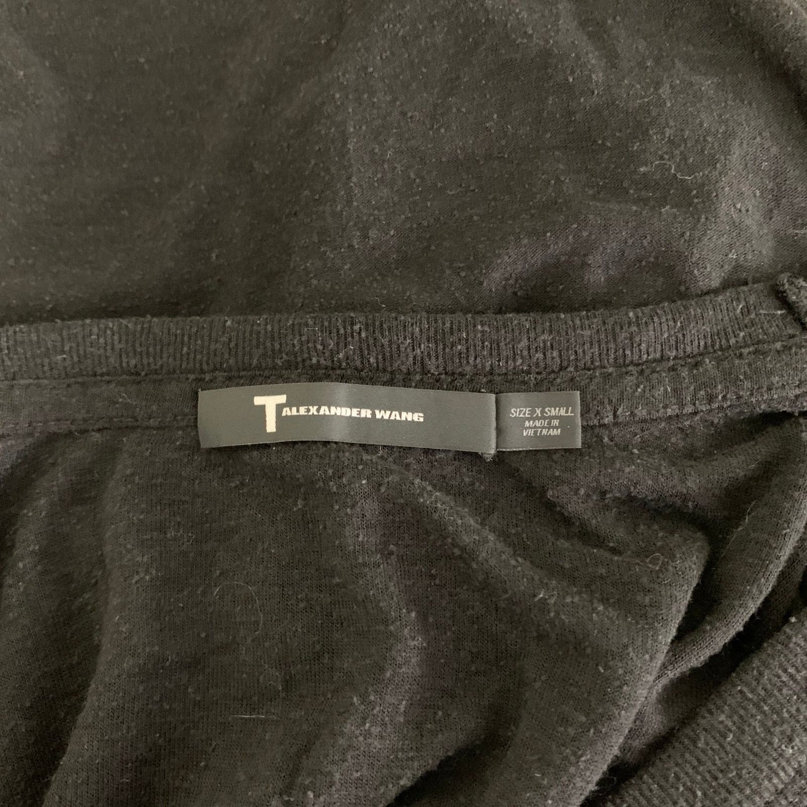 Alexander Wang ALEXANDER WANG Black Textured Silk Rayon See Through T-shirt Size XS / US 0-2 / IT 36-38 - 4 Thumbnail