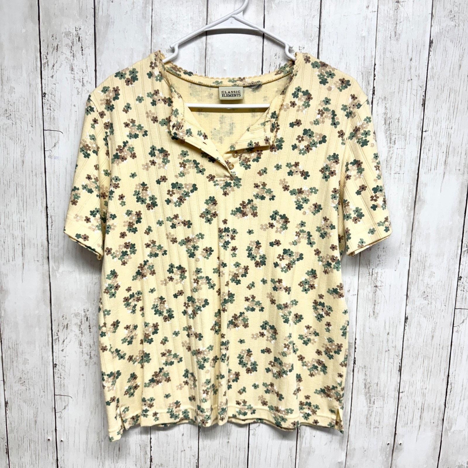 Vintage Vtg Classic Elements Top 41" Chest Short Sleeve Polo Shirt Size L / US 10 / IT 46 - 1 Thumbnail