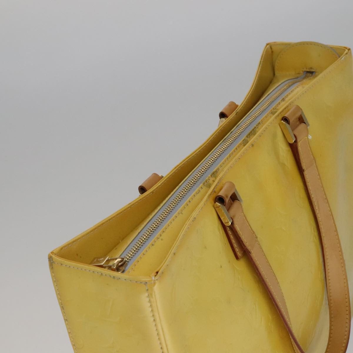 Louis Vuitton LOUIS VUITTON Monogram Vernis Columbus Tote Bag Gris M91028 Size ONE SIZE - 6 Thumbnail