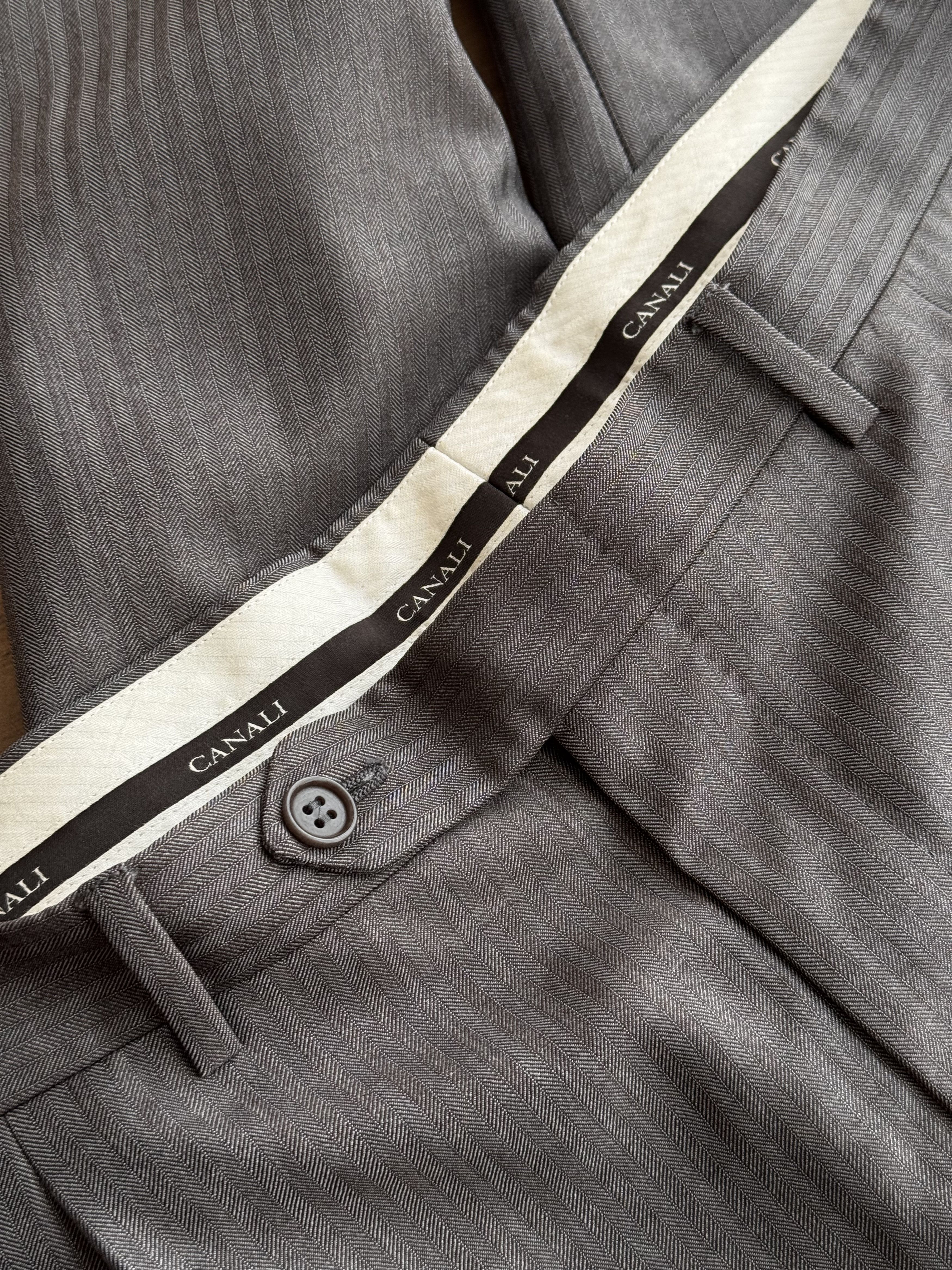 Canali × Vintage Vintage Canali Covela Luxury Pure Wool Formal Suit Size 56R Size 54R - 16 Thumbnail