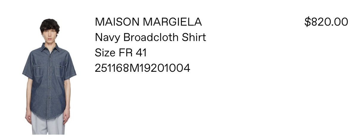 Maison Margiela Maison Margiela Chambray Button Up Shirt Size 41 Size US S / EU 44-46 / 1 - 1 Thumbnail