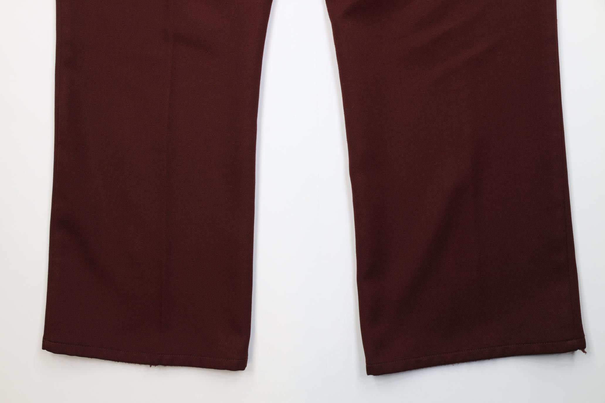 Vintage Vintage 90s Streetwear Wide Leg Chino Pants Burgundy Red Size US 44 / EU 60 - 15 Thumbnail