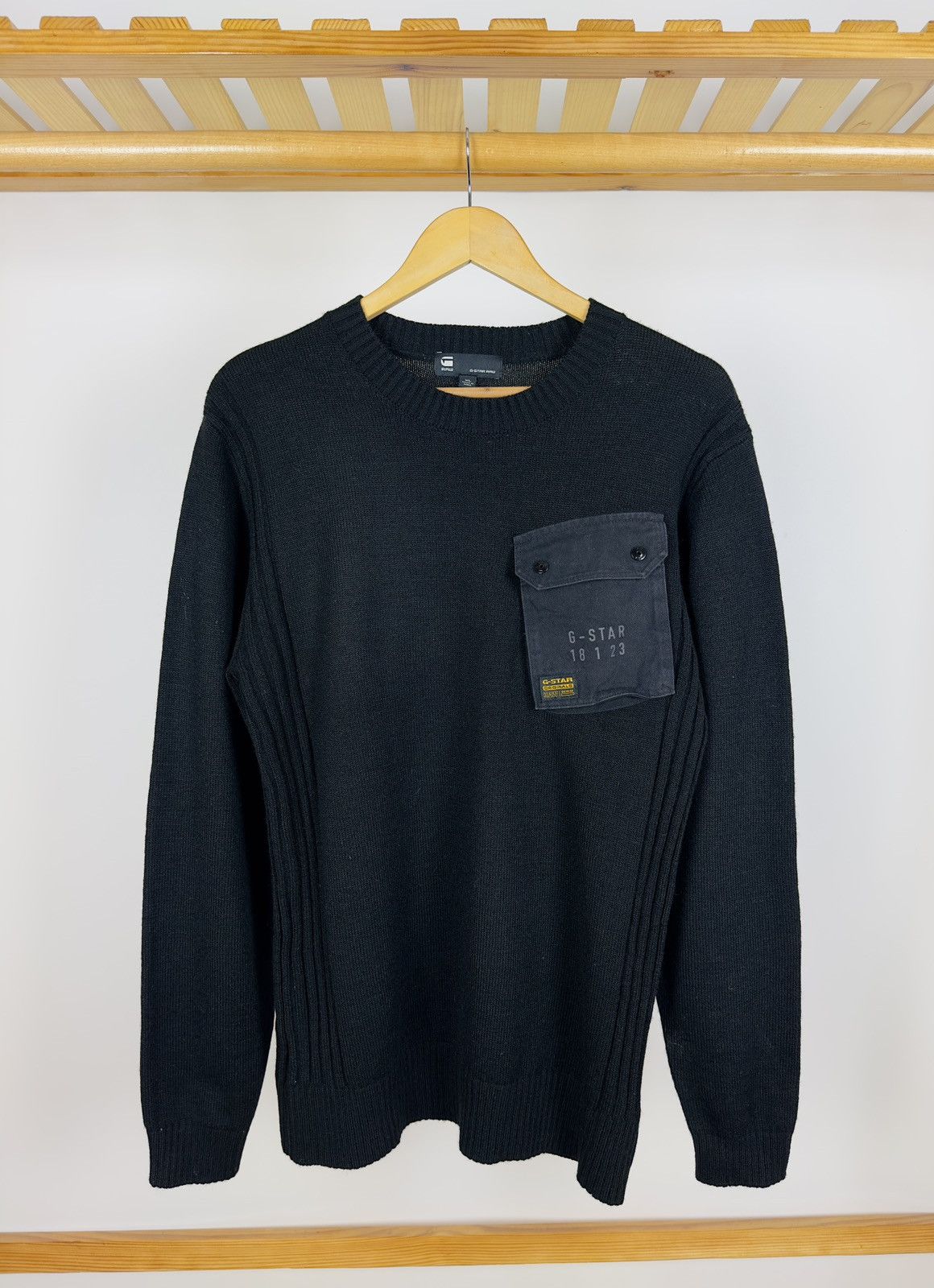 G-Star Raw G Star Wool Sweater Logo Pocket Y2K Style Size XL Size US XL / EU 56 / 4 - 1 Thumbnail