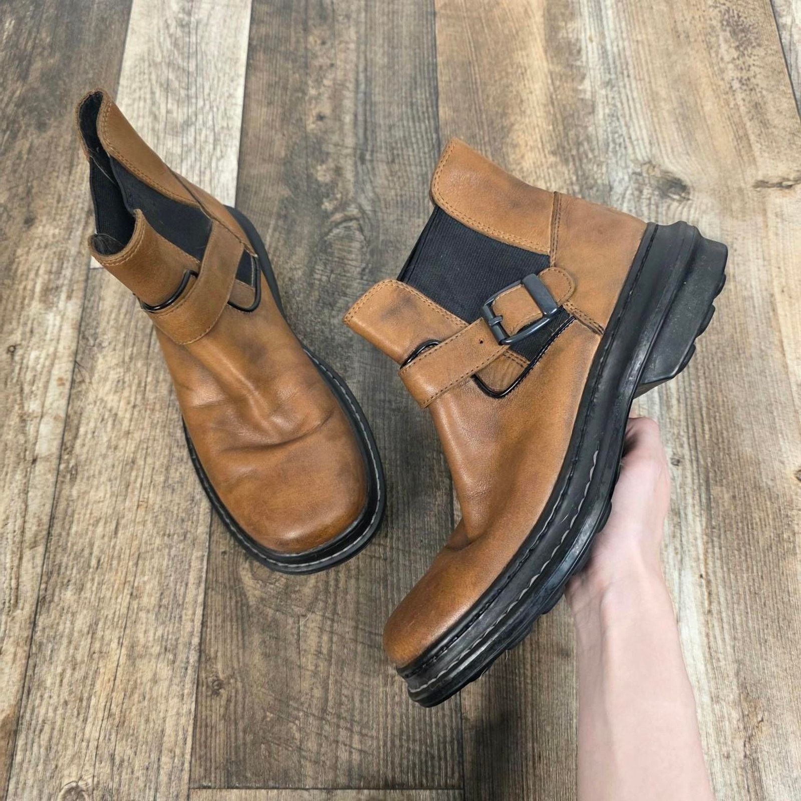Kenneth Cole Kenneth Cole Reaction Brown Leather Chelsea Boots Buckle Size US 8 / EU 41 - 1 Thumbnail