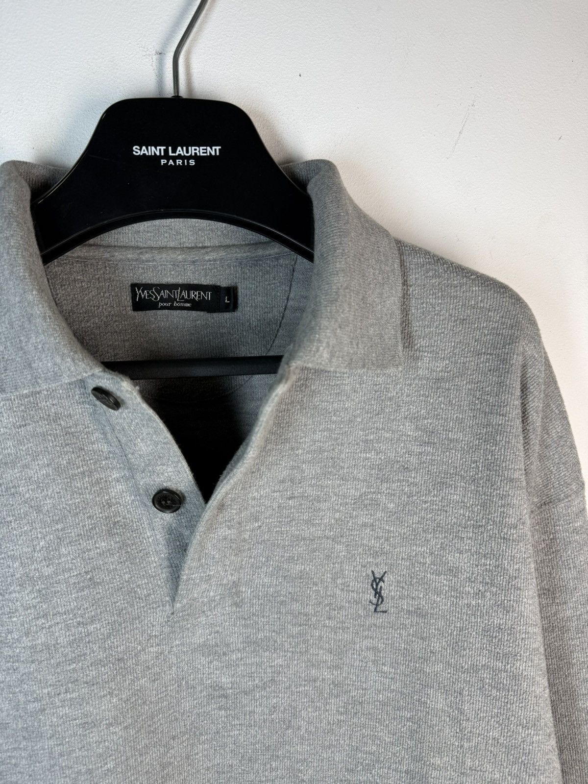 Yves Saint Laurent 90’s YSL Sweatshirt 1/4 Button YSL Sweater Size US L / EU 52-54 / 3 - 2 Thumbnail