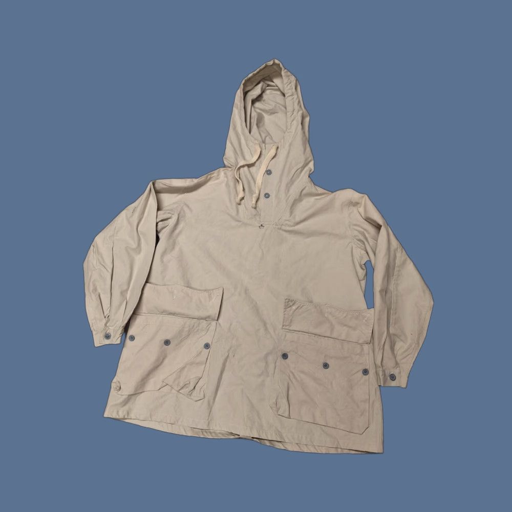 Vintage VINTAGE 1940s Swedish Military Snow Smock Parka WW2 Men's XXL Jacket Beige Size US XXL / EU 58 / 5 - 1 Thumbnail