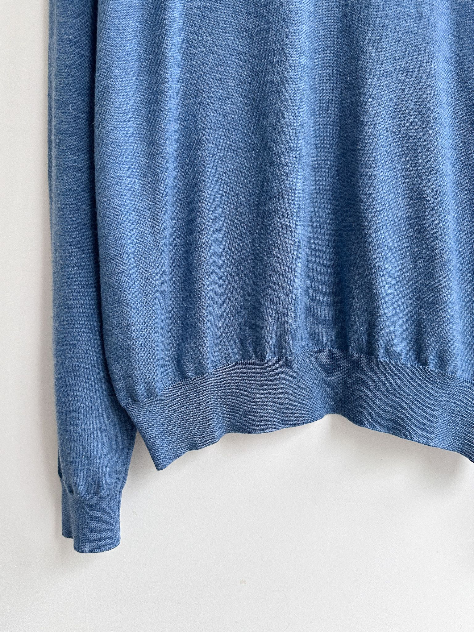 Polo Ralph Lauren Polo Ralph Lauren Merino Wool Blue Jumper Sweater Pullover Size US XXL / EU 58 / 5 - 4 Thumbnail
