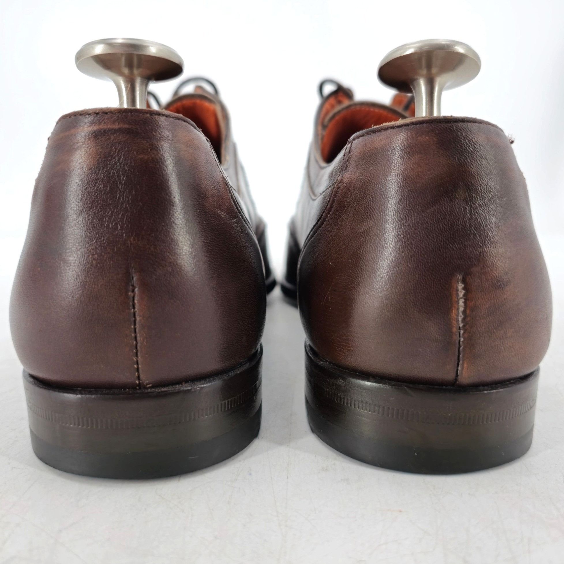 Mezlan Mezlan Burnished Brown Leather Dress Shoes Men 10.5 Oxfords Size US 10.5 / EU 43-44 - 8 Thumbnail