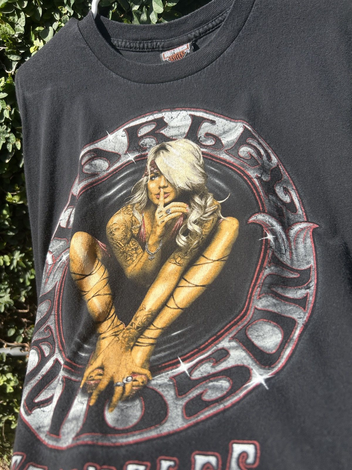 Vintage Harley Davidson all over Print Graphic Cancun Tee