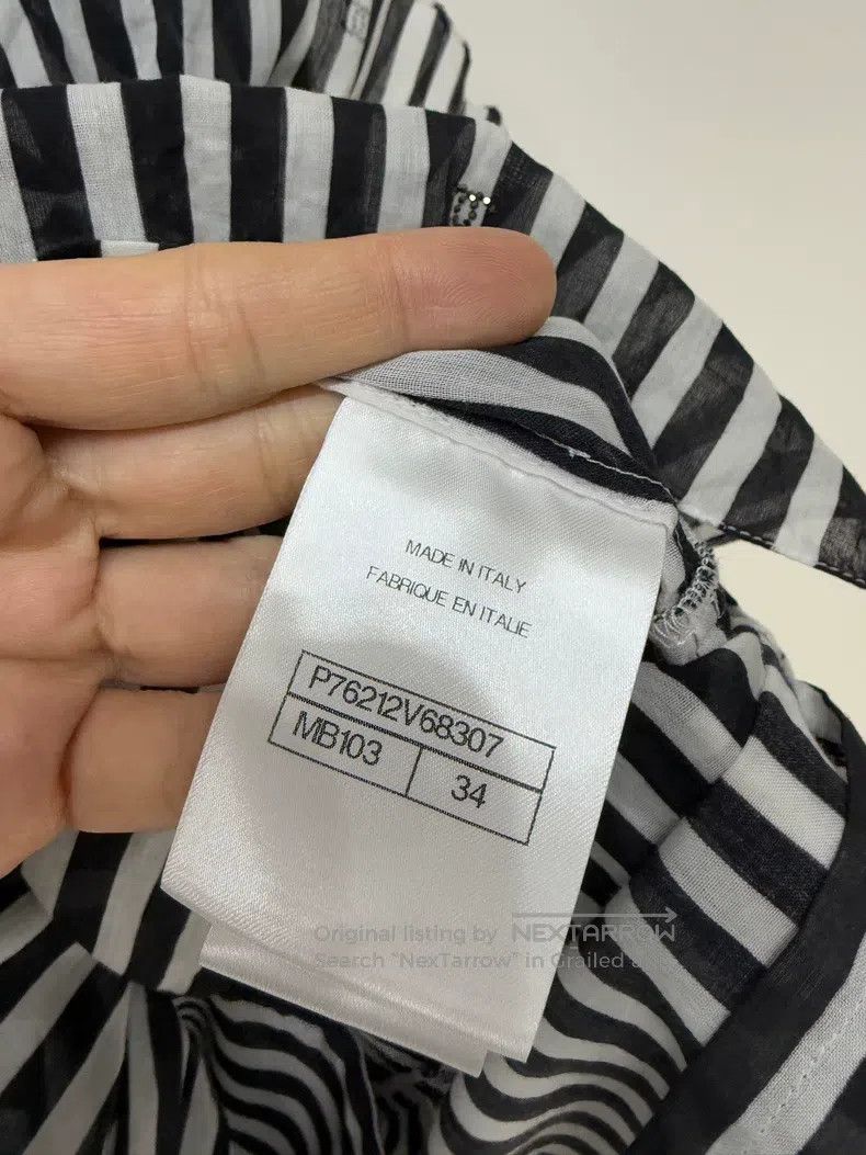 Chanel Chanel 24M rhinestone double C logo striped cake dress shi Size XXS / US 00 / IT 34 - 4 Thumbnail