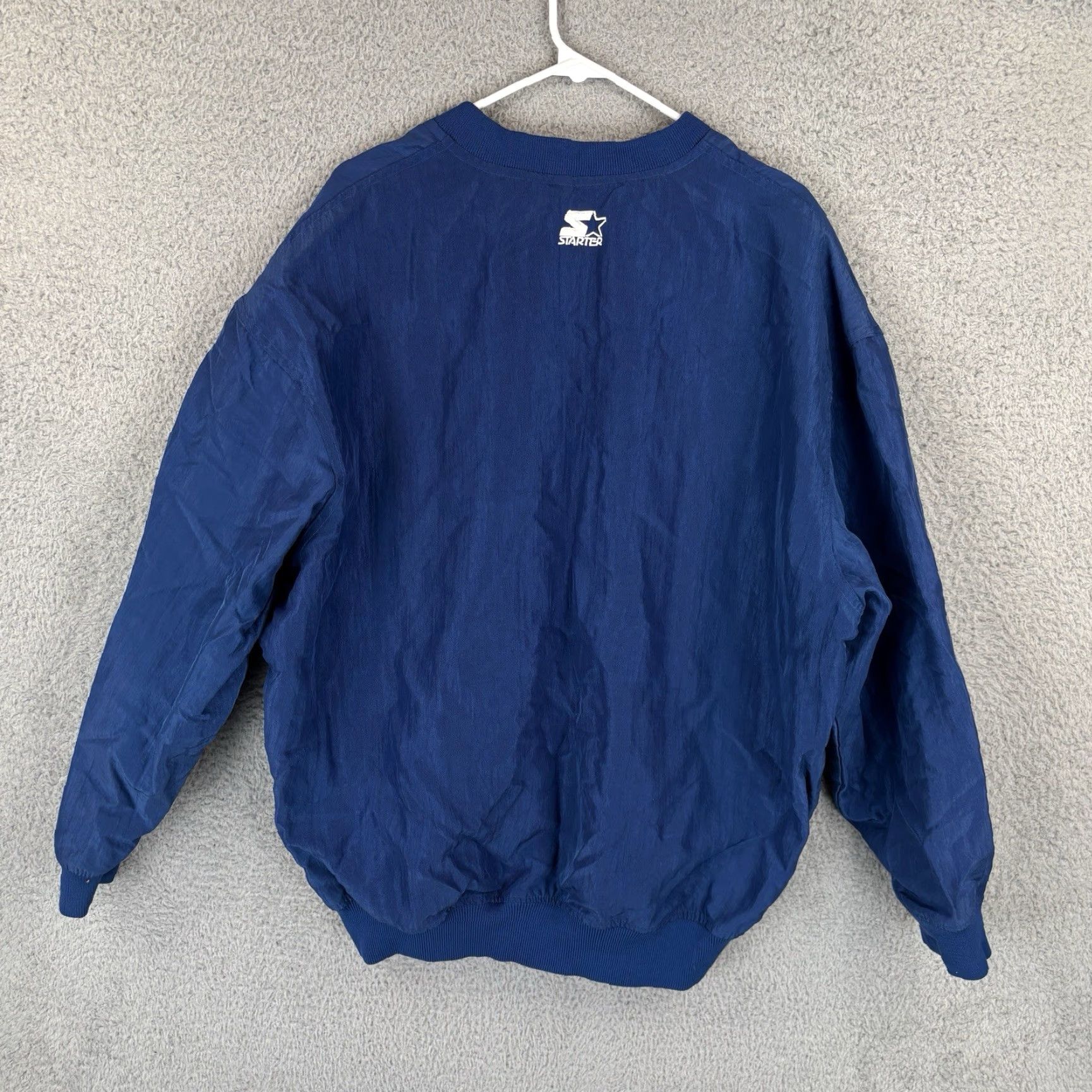 Starter VINTAGE Starter Windbreaker Mens XL Navy Blue Pullover Jacket 90s Made USA Sports Activewear Size US XL / EU 56 / 4 - 7 Thumbnail