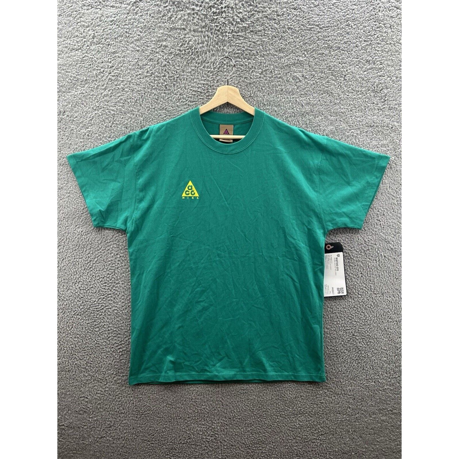 Nike ACG Nike ACG Logo T Shirt BQ7342 370 Neptune Green Opti Yellow Grailed