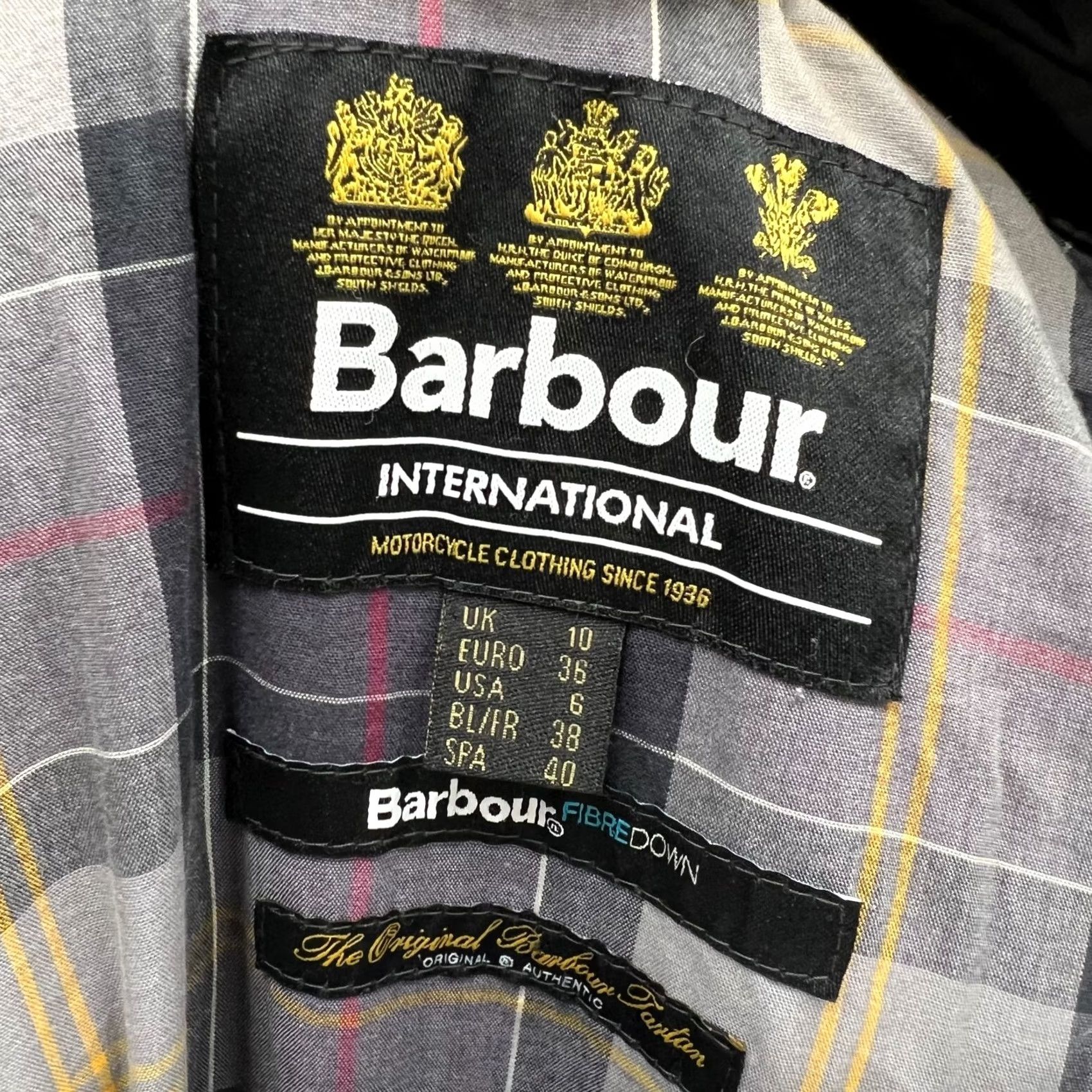 Barbour Barbour Barbour International Reflector Baffle Fibre Down Quilt Coat Jacket Sz UK10 USA6 Women M Black Quilted Down Coat Size M / US 6-8 / IT 42-44 - 7 Thumbnail