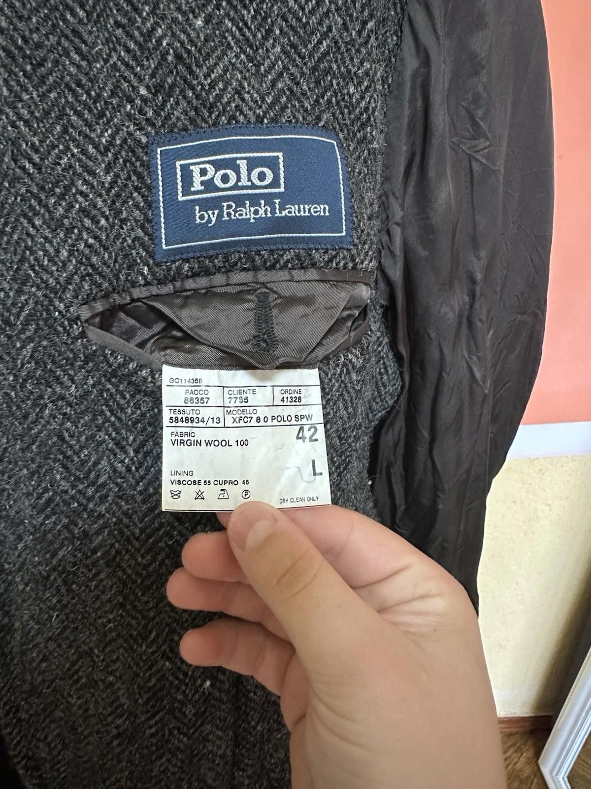 Polo Ralph Lauren VINTAGE POLO RALPH LAUREN WOOL SUIT JACKET Sz 42 Size 42R - 11 Thumbnail