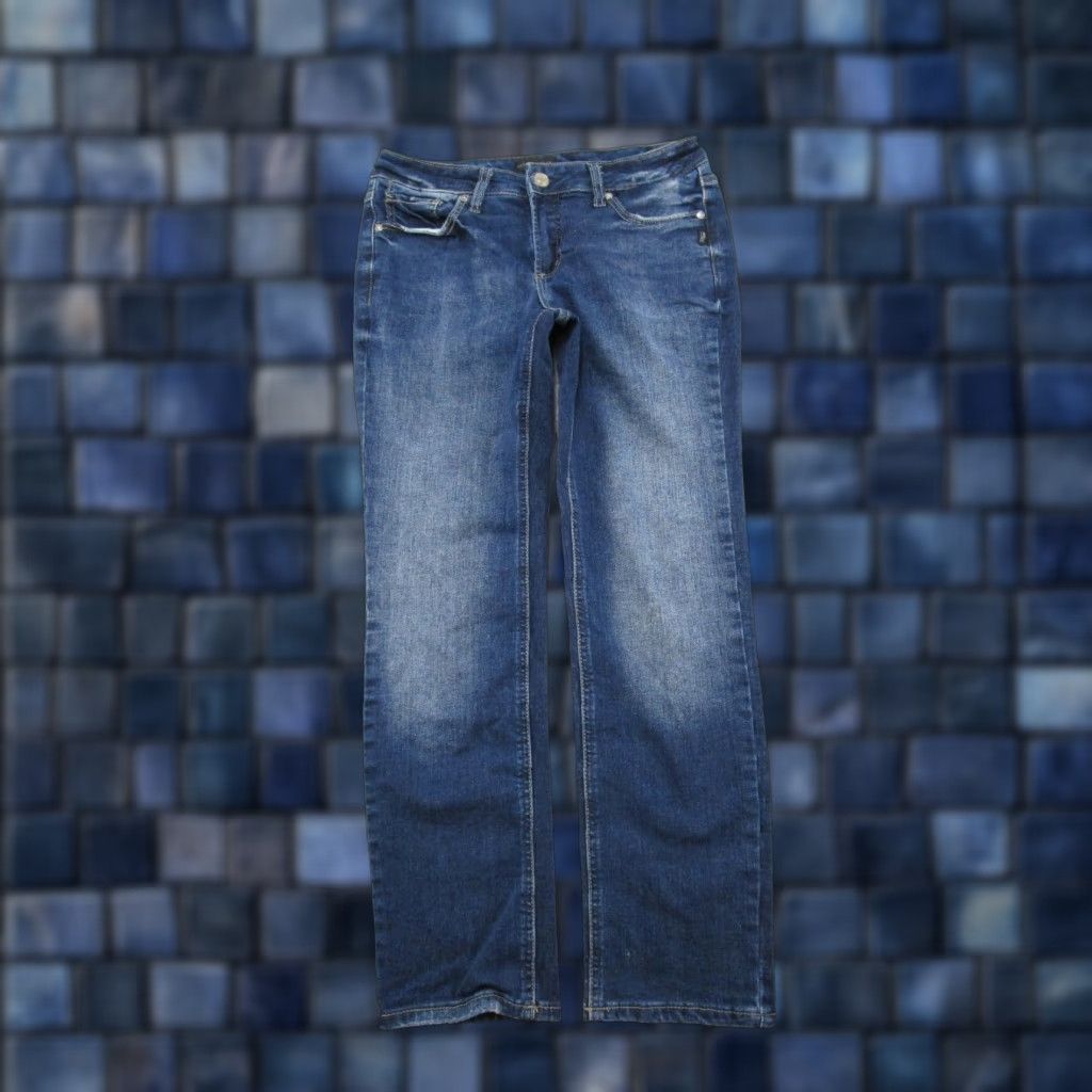 Silver Jeans Co. Silver Jeans Co Suki Straight Jeans Womens 29x31 Blue Stretch Denim 5-Pocket Regular Rise Mid Vintage No Size 29" - 1 Thumbnail