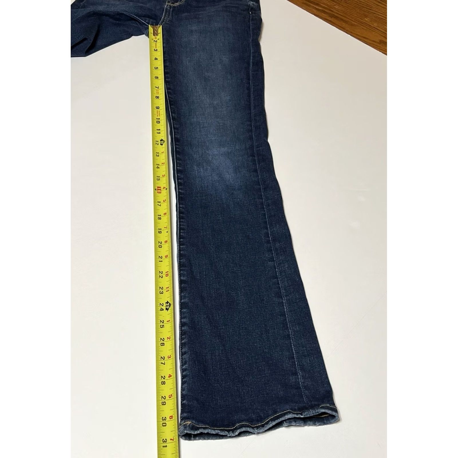 American Eagle Outfitters American Eagle Outfitters Jeans Womens 0 24x31 Blue Mid Rise Stretch 5-Pocket Denim Bootcut Skinny Kick Regular Inseam 31 Size 25" / US 0 / IT 36 - 5 Thumbnail