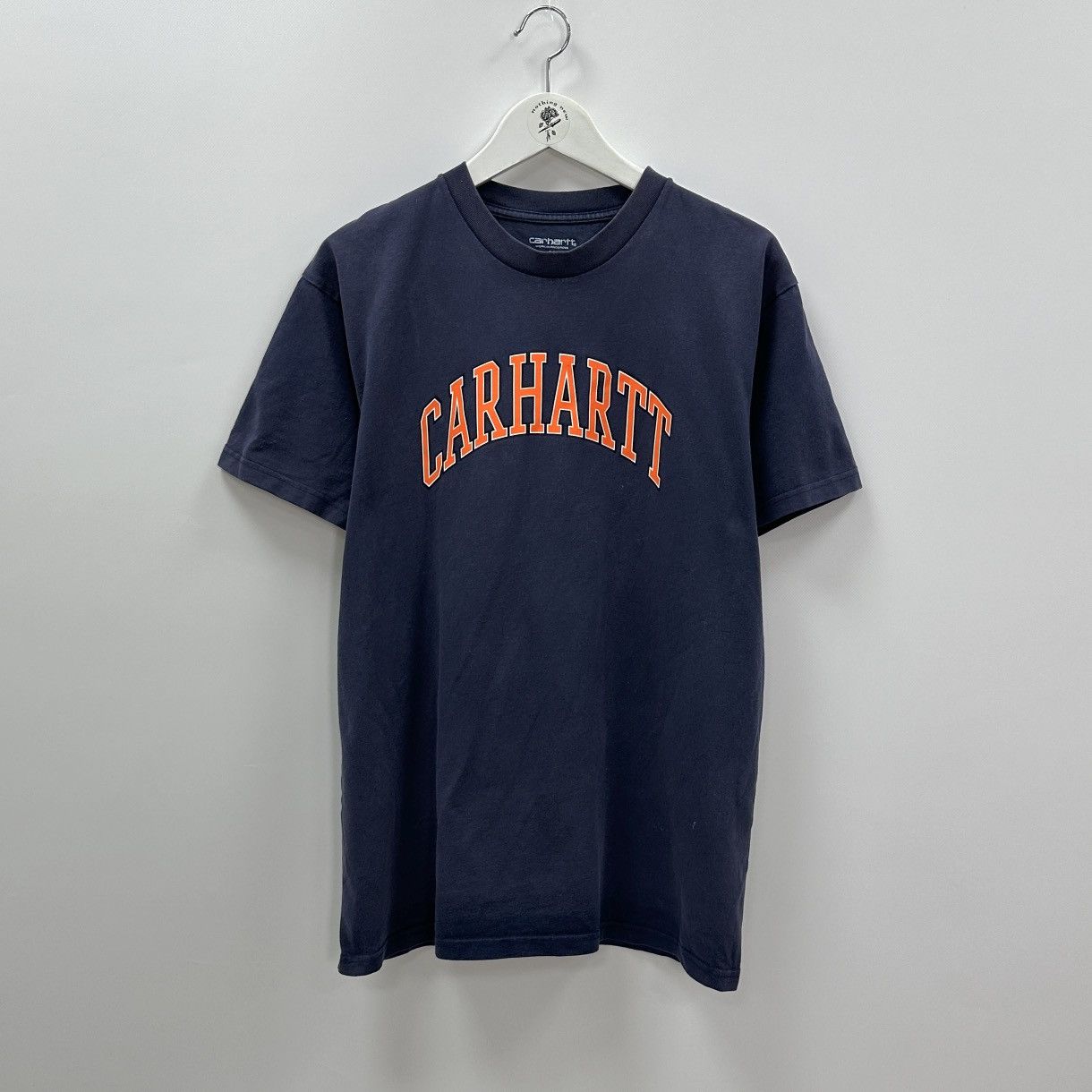 Carhartt Vintage 00s Carhartt WIP big logo washed tee Knowledge y2k Size US M / EU 48-50 / 2 - 1 Thumbnail