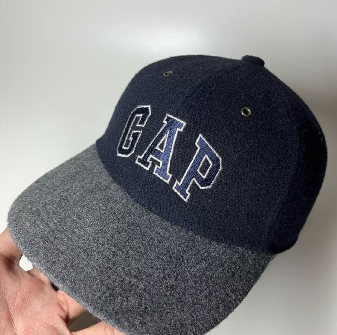 Gap Vintage GAP Spellout Logo Baseball Cap OSFA Wool Blend Size ONE SIZE - 3 Thumbnail