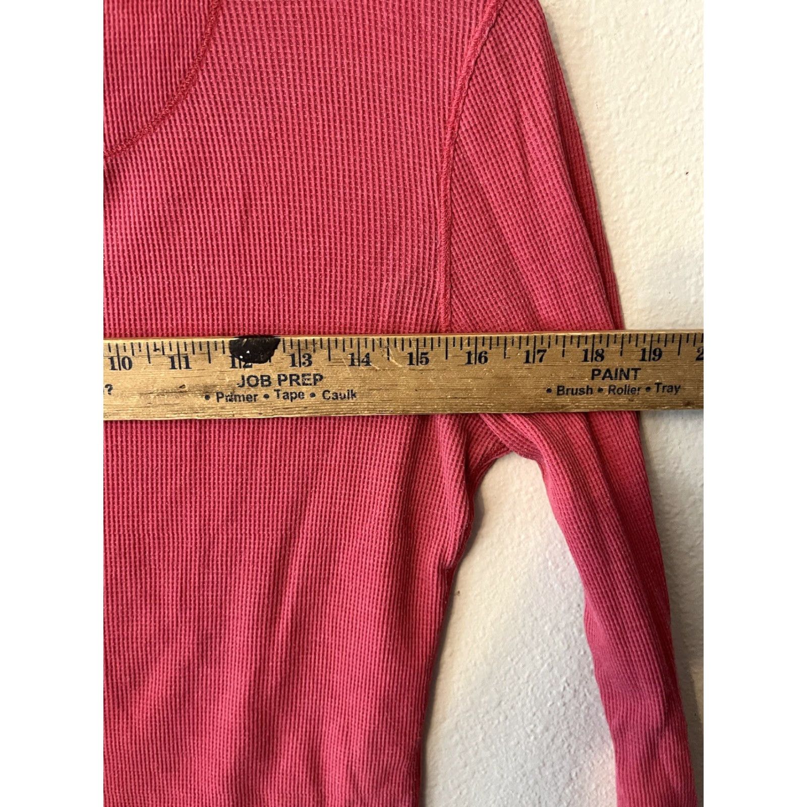 Gap GAP Women's Medium Pink Tee Waffle Long Sleeve Crew Neck T-Shirt Size M / US 6-8 / IT 42-44 - 6 Thumbnail