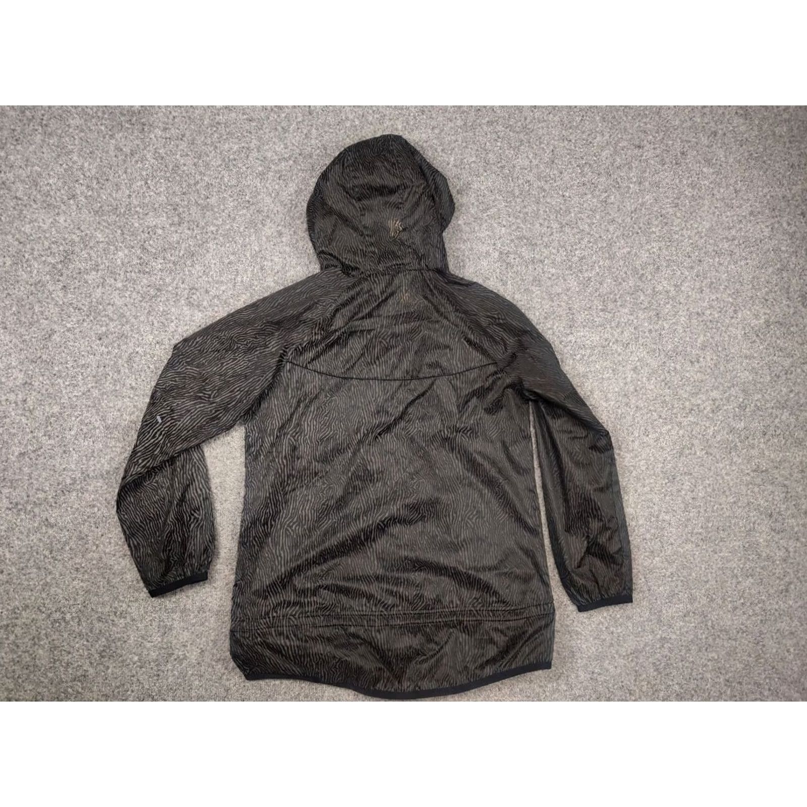 Nike Nike Women's Windbreaker Jacket Windbreaker Full Zip Reflective Grid Print Black L Regular Womens Nike Dri-Fit Running & Jogging 90s? Size L / US 10 / IT 46 - 5 Thumbnail