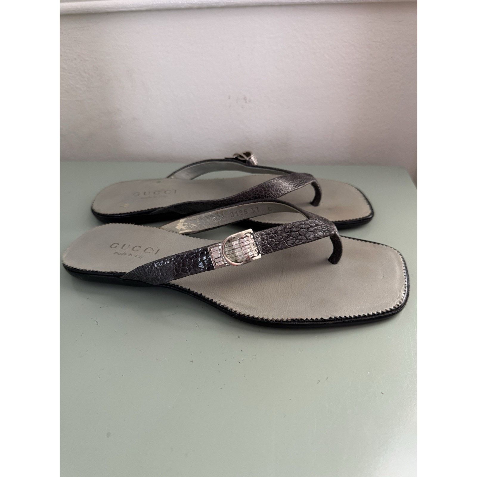 Gucci Vintage 90’s Y2K Gucci Strappy Thong Sandal Flats Size US 6.5 / IT 36.5 - 2 Thumbnail