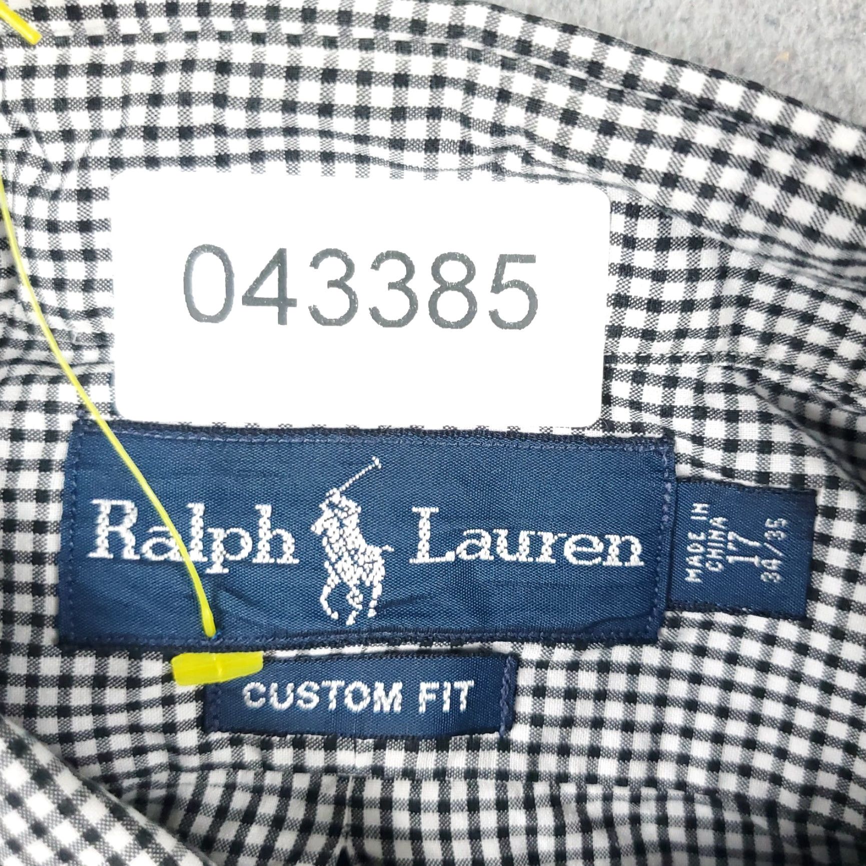 Ralph Lauren Ralph Lauren Dress Shirt Mens 17 Gray Check Long Sleeve Button-Down Regular Fit Size 46R - 6 Thumbnail