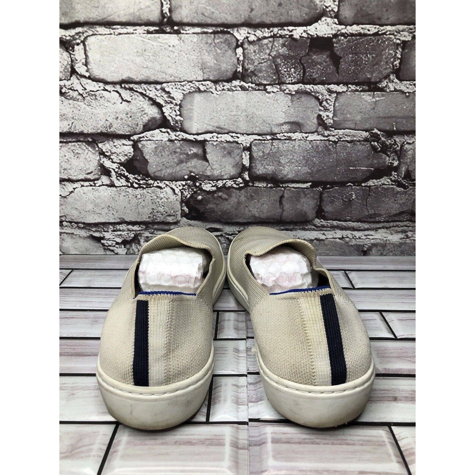 Other Rothy’s The Sneaker Ivory Knit Fabric Casual Comfort Shoes W Size US 8 / IT 38 - 3 Thumbnail