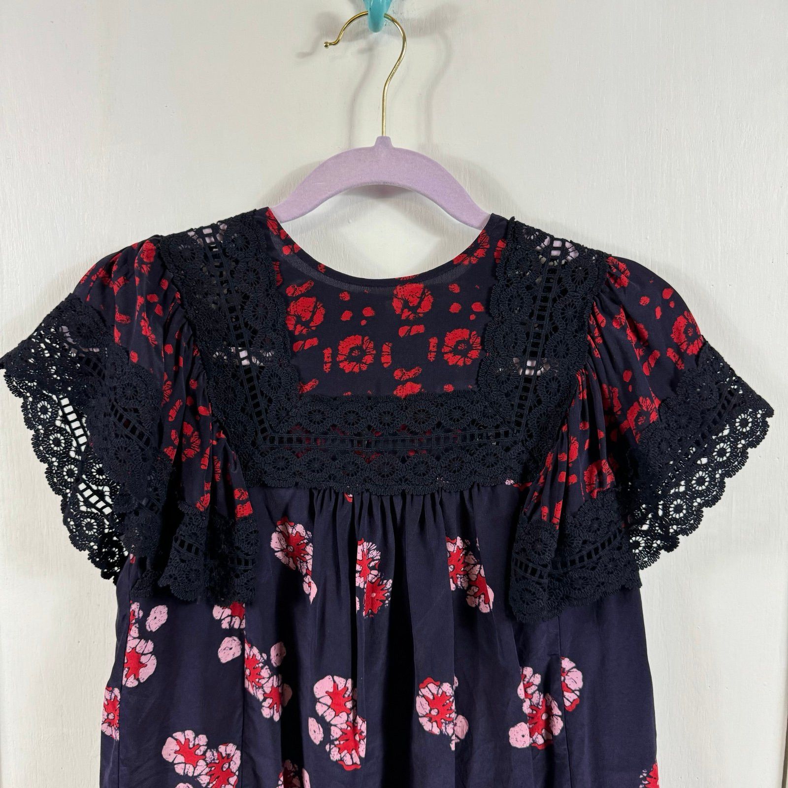 Sea New York Sea New York crochet trim flutter sleeve colorful loose fit Size XS / US 0-2 / IT 36-38 - 2 Thumbnail