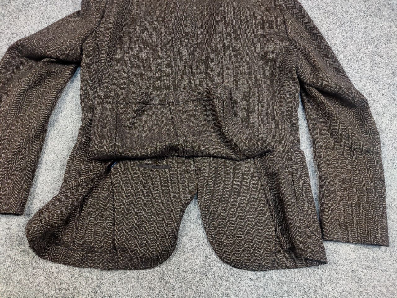 Paoloni Paoloni Design Brown Texture Wool Blend Blazer Jacket Size US M / EU 48-50 / 2 - 15 Thumbnail