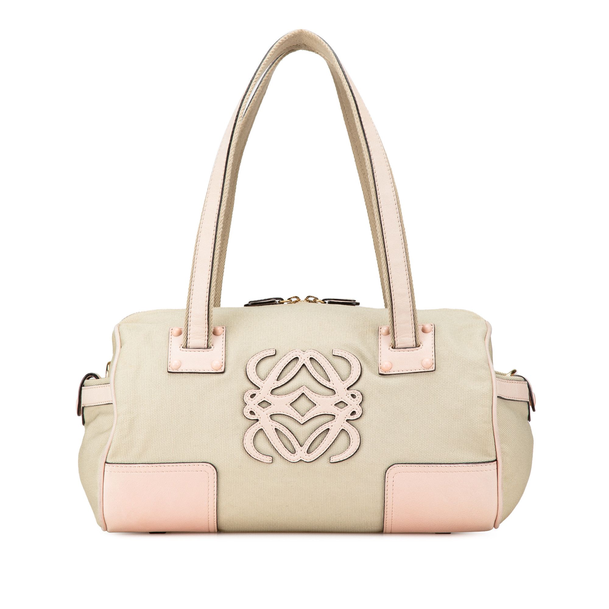 Loewe Anagram Canvas Shoulder Bag in Brown, Women's