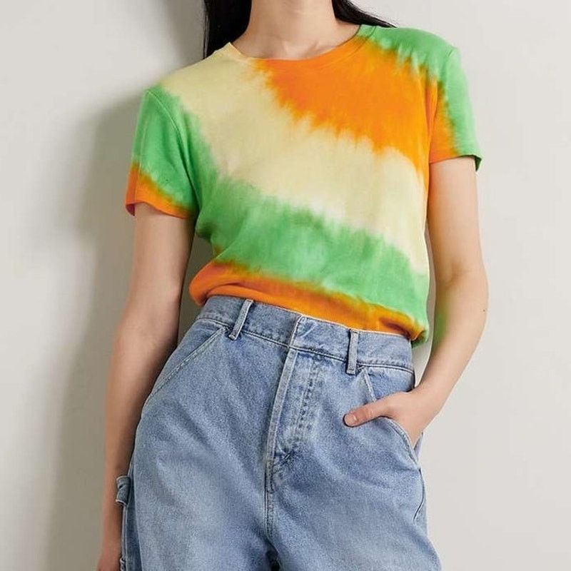 The Elder Statesman The Elder Statesman Top Cashmere Blend Tie Dye T-Shirt XS Size XS / US 0-2 / IT 36-38 - 1 Thumbnail