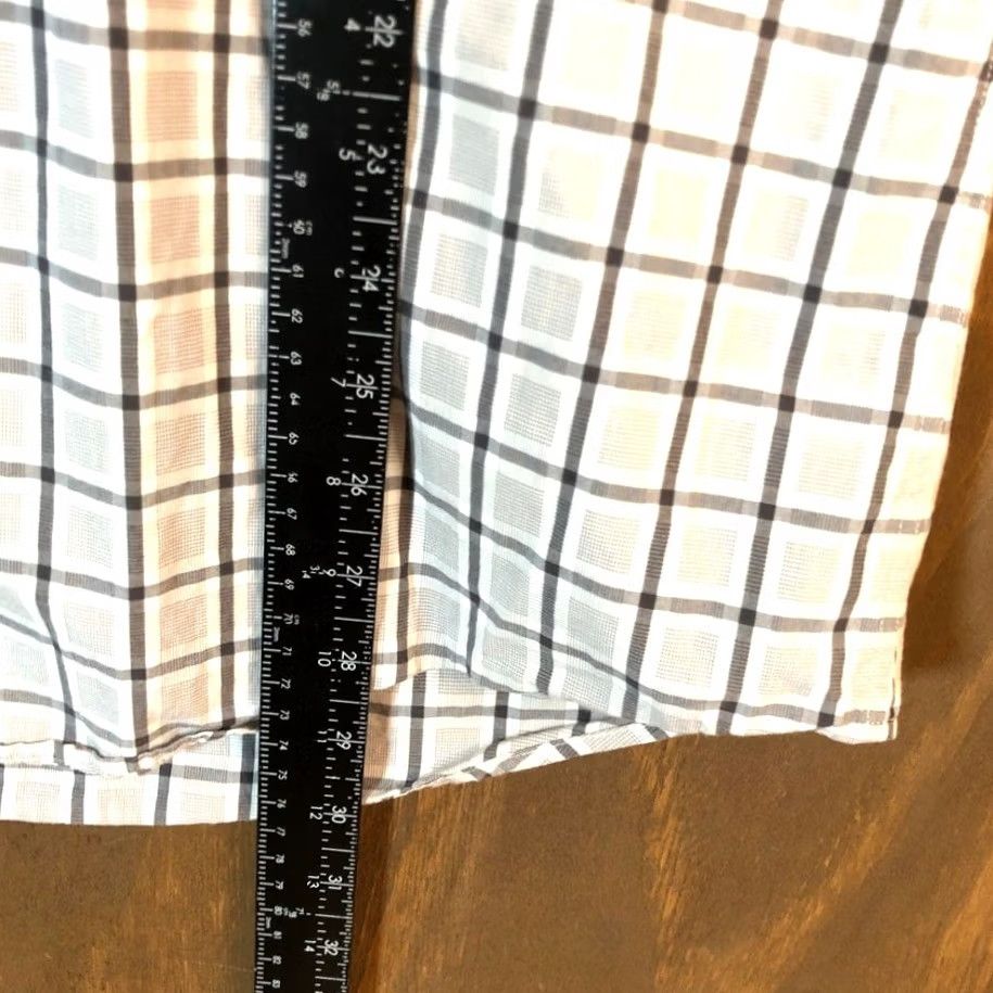 Express Express Shirt Gray White Plaid Button-Down 100% Cotton Extra Slim XL Men’s Size US XL / EU 56 / 4 - 7 Thumbnail