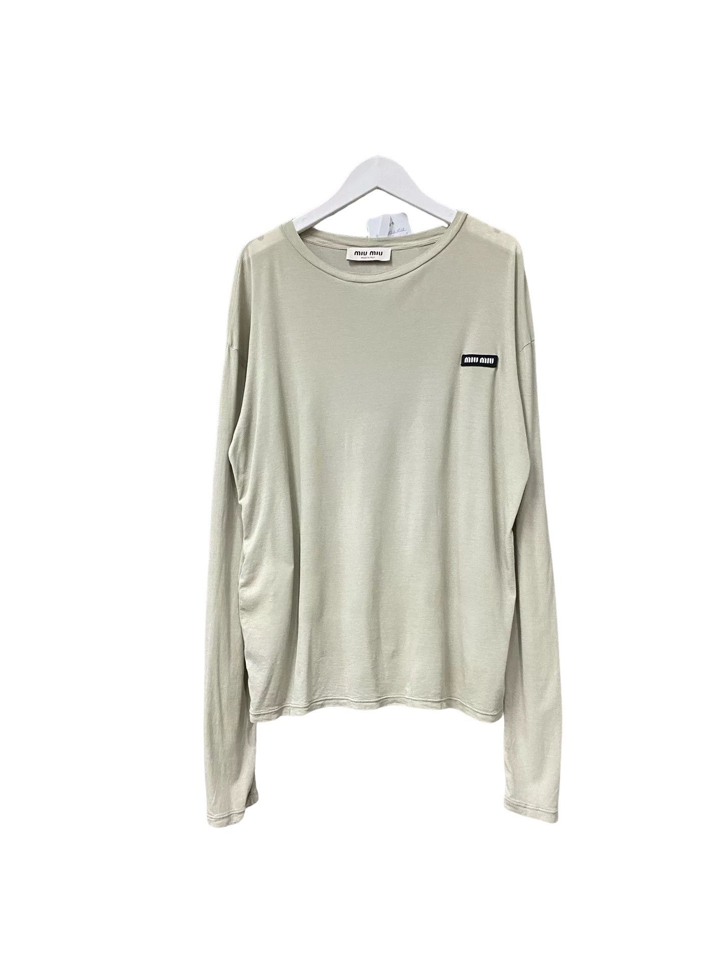Miu Miu Miu Miu Logo Patch Long Sleeve T-Shirt Size XS Size XS / US 0-2 / IT 36-38 - 1 Thumbnail