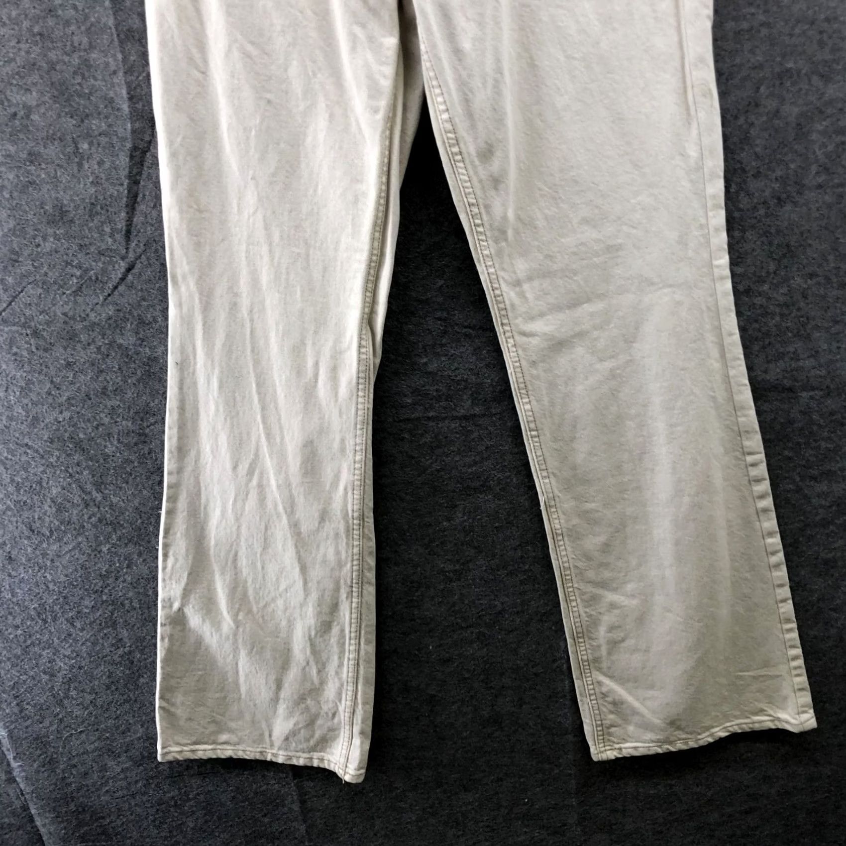 Pacsun Pacsun High Rise Boot Jeans Womens Size 23 Beige Cream Button Fly Cotton Denim Jeans Boots Size 40" / US 18 - 4 Thumbnail