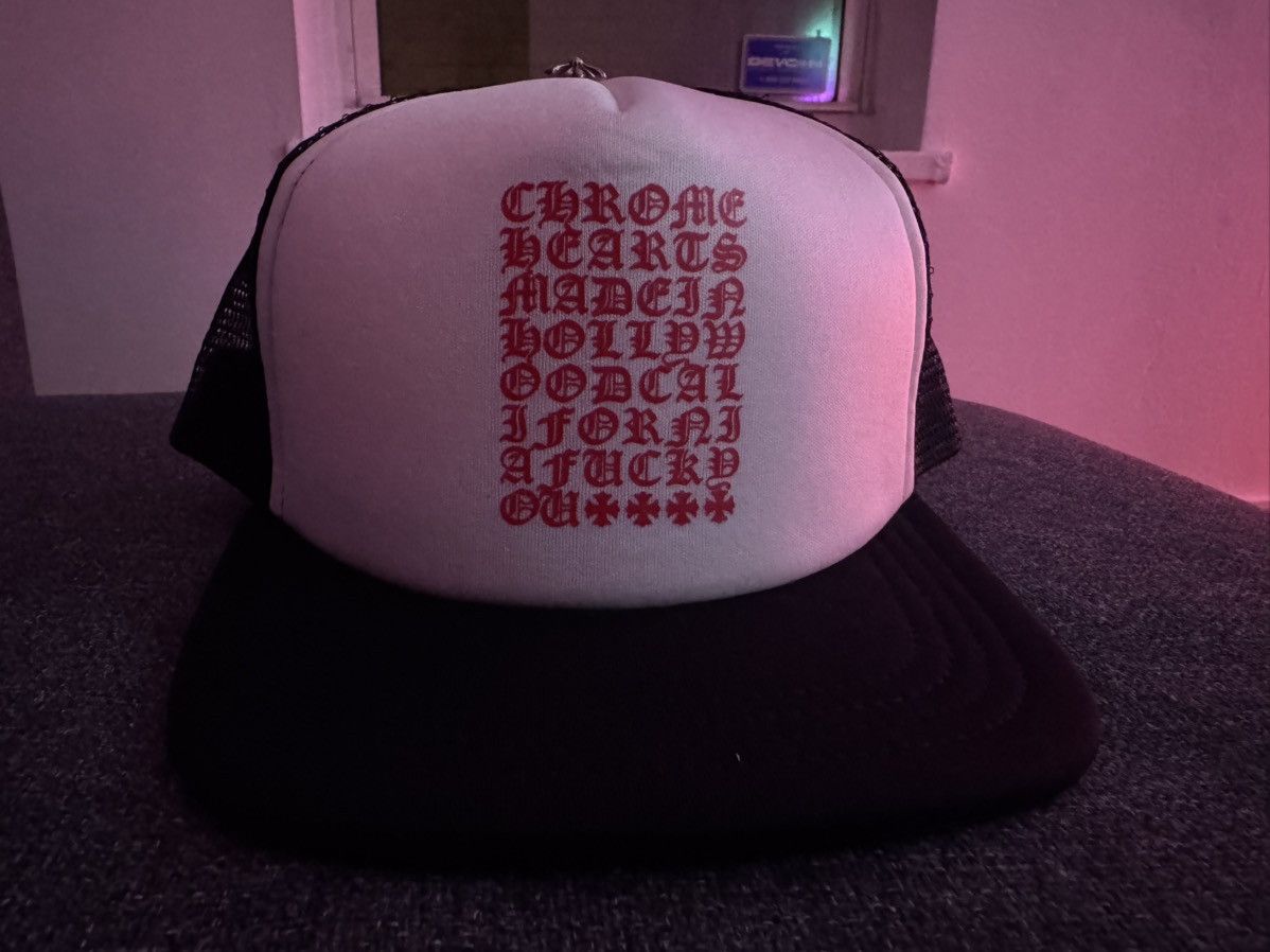 Chrome Hearts Chrome Hearts Eye Chart Trucker Hat Size ONE SIZE - 1 Thumbnail